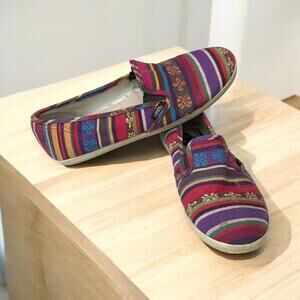 Vans Slip-On Woven Tribal Print Shoes Men 4.5 Women 6